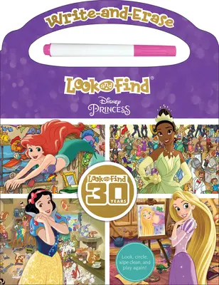 Disney Princesse : Cherche et trouve, écrit et effacé - Disney Princess: Write-And-Erase Look and Find