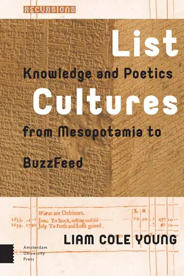 Cultures de listes : Connaissance et poétique de la Mésopotamie à Buzzfeed - List Cultures: Knowledge and Poetics from Mesopotamia to Buzzfeed