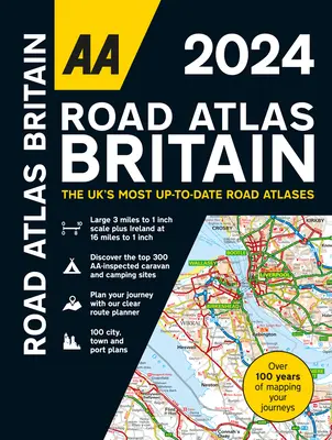 AA Road Atlas Britain 2024 Spiral