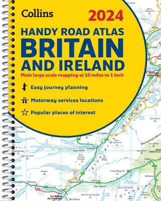 2024 Collins Handy Road Atlas Britain and Ireland : A5 Spiral - 2024 Collins Handy Road Atlas Britain and Ireland: A5 Spiral