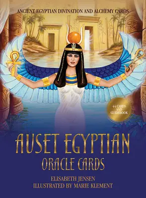 Cartes d'oracle égyptiennes Auset : Cartes de divination et d'alchimie de l'Égypte ancienne (44 cartes en couleurs et un guide de 112 pages) - Auset Egyptian Oracle Cards: Ancient Egyptian Divination and Alchemy Cards (44 Full-Color Cards and 112-Page Guidebook)