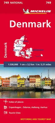 Michelin Danemark (carte 749) - Michelin Denmark Map # 749