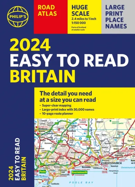 2024 Philip's Easy to Read Britain Road Atlas - (A4 Paperback)