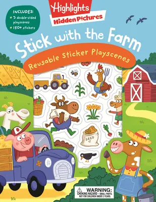 Les images cachées de la ferme : des scènes de jeu avec des autocollants réutilisables - Stick with the Farm Hidden Pictures Reusable Sticker Playscenes