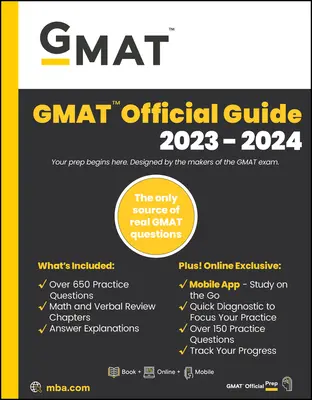 Guide officiel du GMAT 2023-2024, édition Focus : Comprend le livre + la banque de questions en ligne + les flashcards numériques + l'application mobile - GMAT Official Guide 2023-2024, Focus Edition: Includes Book + Online Question Bank + Digital Flashcards + Mobile App