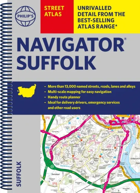 L'atlas des rues de Philip's Navigator pour le Suffolk - Philip's Navigator Street Atlas Suffolk