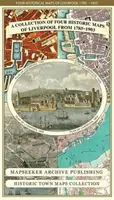 Liverpool 1785-1903 - Carte dépliante comprenant le plan détaillé de Charles Eyes du canton de Liverpool 1785, le plan de Cole et Ropers de 1807, le plan de Bartholomew de 1903 et une vue en plongée de Liverpool 1866. - Liverpool 1785-1903 - Fold up Map that includes Charles Eyes detailed Plan of the Township of Liverpool 1785, Cole and Ropers Plan of 1807, Bartholomew's Plan of 1903 and A Birds Eye View of Liverpool 1866.