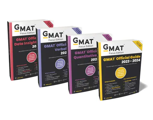 L'offre groupée du Guide officiel du GMAT 2023-2024, édition Focus : Comprend le GMAT Official Guide, le GMAT Quantitative Review, le GMAT Verbal Review et le GMAT Data Insight. - GMAT Official Guide 2023-2024 Bundle, Focus Edition: Includes GMAT Official Guide, GMAT Quantitative Review, GMAT Verbal Review, and GMAT Data Insight