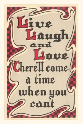 Journal d'époque Vivre, rire et aimer - Vintage Journal Live, Laugh and Love