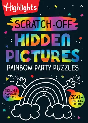 Images cachées à gratter Puzzles de la fête de l'arc-en-ciel - Scratch-Off Hidden Pictures Rainbow Party Puzzles