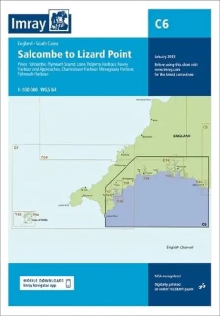 Carte Imray C6 - Salcombe au point Lizard - Imray Chart C6 - Salcombe to Lizard Point