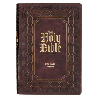 KJV Holy Bible, Super Giant Print Faux Leather Red Letter Edition - Ribbon Marker, King James Version, Burgundy