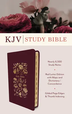 Bible d'étude KJV, indexée (Crimson Bouquet) - The KJV Study Bible, Indexed (Crimson Bouquet)