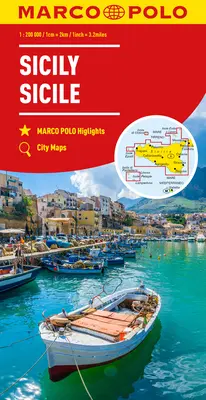 Sicile (carte Marco Polo) - Sicily Marco Polo Map