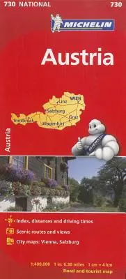 Michelin Autriche carte routière et touristique - Michelin Austria Road and Tourist Map