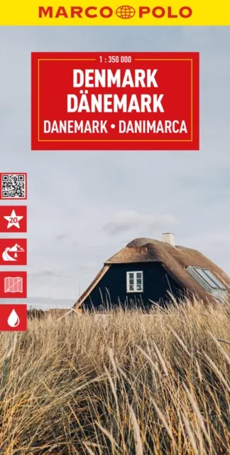 Danemark (carte Marco Polo) - Denmark Marco Polo Map