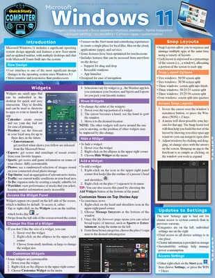 Microsoft Windows 11 : Référence informatique laminée Quickstudy - Microsoft Windows 11: Quickstudy Laminated Computer Reference