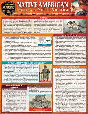 Histoire des Amérindiens - Amérique du Nord : Guide de référence et d'étude Quickstudy Lamninated - Native American History - North America: Quickstudy Lamninated Reference & Study Guide