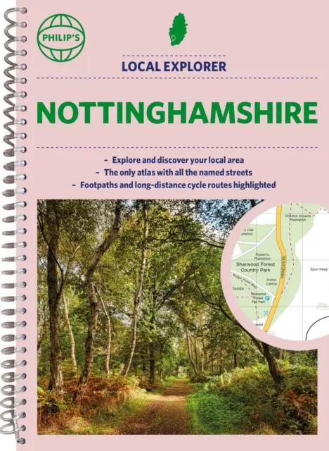 Atlas des rues de Nottinghamshire de l'explorateur local de Philip - Philip's Local Explorer Street Atlas Nottinghamshire