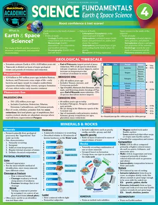 Sciences fondamentales 4 - Terre et espace : Guide de référence et d'étude plastifié Quickstudy - Science Fundamentals 4 - Earth & Space: Quickstudy Laminated Reference & Study Guide