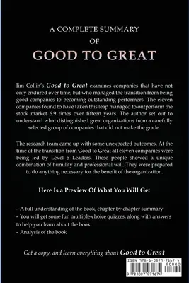 Résumé de Good to Great - Summary of Good to Great