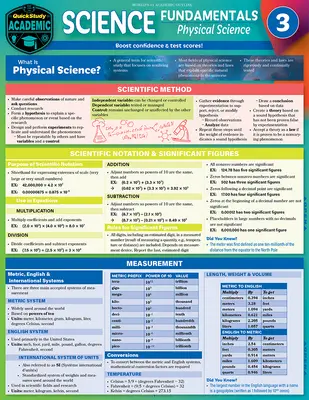 Sciences fondamentales 3 - Sciences physiques : Guide de référence et d'étude plastifié Quickstudy - Science Fundamentals 3 - Physical Science: Quickstudy Laminated Reference & Study Guide