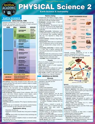 Sciences physiques 2 - Astronomie et sciences de la Terre : Guide de référence et d'étude plastifié Quickstudy - Physical Science 2 - Astronomy & Earth Science: Quickstudy Laminated Reference & Study Guide