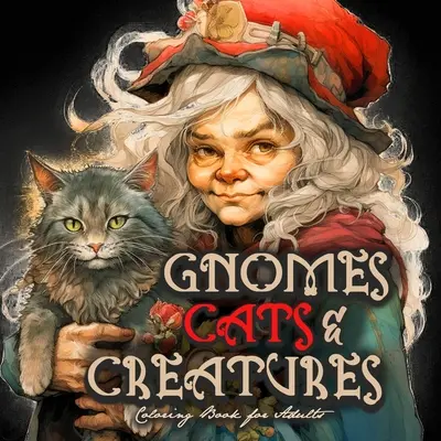 Livre de coloriage pour adultes sur les gnomes, les chats et les créatures : Livre de coloriage pour adultes : Gnomes Livre de coloriage Portrait Chats Livre de coloriage pour adultes Fantaisie Livre de coloriage Magie - Gnomes, Cats and Creatures Coloring Book for Adults: Gnomes Coloring Book Portrait Cats Coloring Book for Adults Fantasy Coloring Book Magic