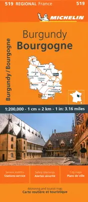 France : Bourgogne (carte 519) - France: Burgundy Map 519