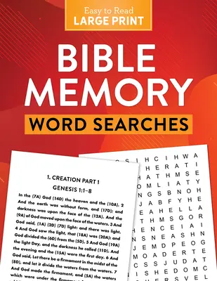 Recherche de mots dans la mémoire de la Bible, gros caractères - Bible Memory Word Searches Large Print