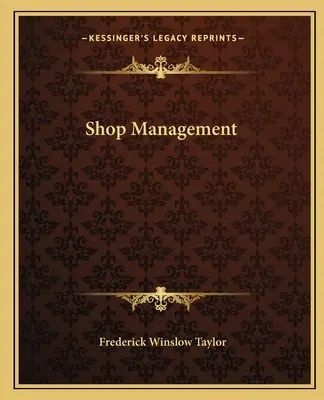 Gestion de l'atelier - Shop Management