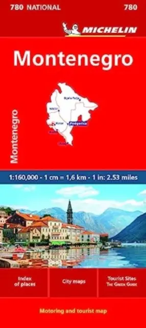 Carte routière et touristique du Monténégro n° 780 - Montenegro Road and Tourist Map No 780