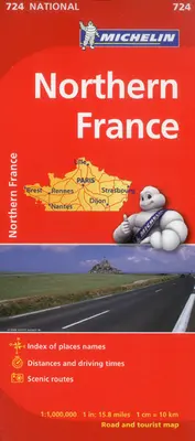 Carte routière et touristique Michelin du Nord de la France - Michelin Northern France Road and Tourist Map