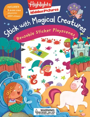 Coller avec des créatures magiques Scènes de jeu en autocollants réutilisables - Stick with Magical Creatures Reusable Sticker Playscenes