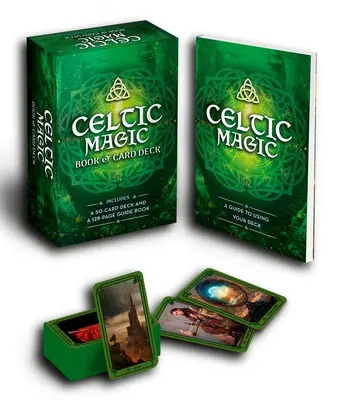 Livre et jeu de cartes de magie celtique : Comprend un jeu de 50 cartes et un guide de 128 pages - Celtic Magic Book & Card Deck: Includes a 50-Card Deck and a 128-Page Guide Book