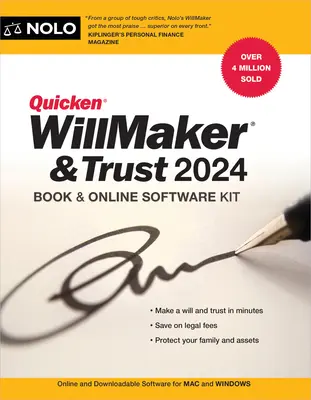 Quicken Willmaker & Trust 2024 : Livre et kit logiciel en ligne - Quicken Willmaker & Trust 2024: Book & Online Software Kit