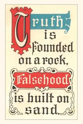 Journal d'époque La vérité est fondée sur un rocher - Vintage Journal Truth is Founded on a Rock