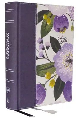 Kjv, Bible d'étude pour femmes, tissu floral violet sur carton, lettres rouges, édition en couleurs, impression confortable : Recevoir la vérité de Dieu pour l'équilibre, l'espérance, - Kjv, the Woman's Study Bible, Purple Floral Cloth Over Board, Red Letter, Full-Color Edition, Comfort Print: Receiving God's Truth for Balance, Hope,