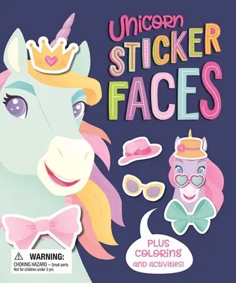 Unicorn Sticker Faces : Avec des coloriages et des activités amusantes - Unicorn Sticker Faces: With Fun Coloring and Activities