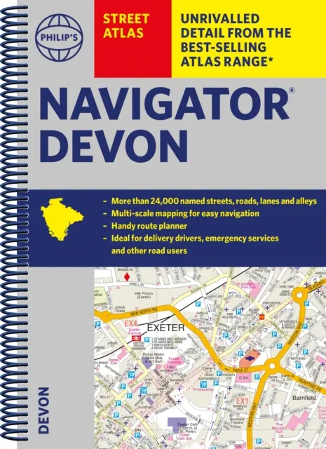 L'atlas des rues du Devon de Philip - Philip's Navigator Street Atlas Devon