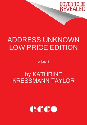 Adresse inconnue Low Price Edition - Address Unknown Low Price Edition