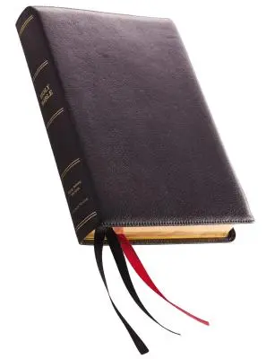 KJV, Bible de référence, impression géante, cuir de première qualité, noir, édition Sterling, impression confortable - KJV, Reference Bible, Giant Print, Premium Leather, Black, Sterling Edition, Comfort Print