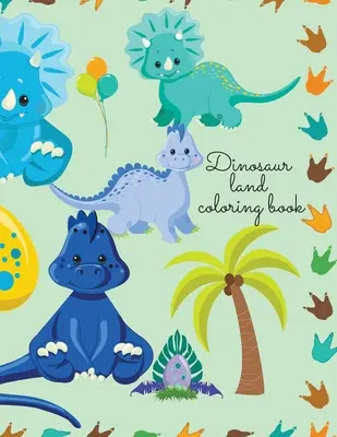 Livre de coloriage sur le pays des dinosaures - Dinosaur land coloring book