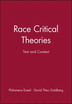 Théories critiques de la race - Race Critical Theories
