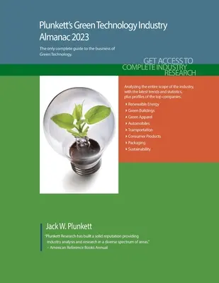 Plunkett's Green Technology Industry Almanac 2023 : Green Technology Industry Market Research, Statistics, Trends and Leading Companies (en anglais) - Plunkett's Green Technology Industry Almanac 2023: Green Technology Industry Market Research, Statistics, Trends and Leading Companies