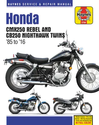 Honda Cmx250 Rebel et Cb250 Nighthawk, 1985-2016 Manuel de réparation Haynes - Honda Cmx250 Rebel and Cb250 Nighthawk, 1985-2016 Haynes Repair Manual