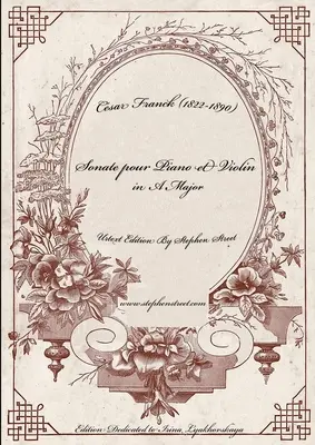 Sonate en la majeur pour violon et piano - Partie piano - Sonata in A Major for Violin and Piano - Piano Part