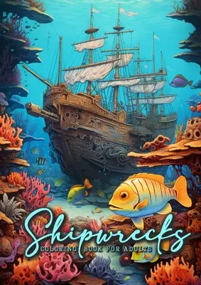 Livre de coloriage d'épaves pour adultes : Livre de coloriage pour adultes : Livre de coloriage de l'océan Livre de coloriage de la vie marine en niveaux de gris pour adultes - Shipwrecks Coloring Book for Adults: Ocean Coloring Book Adults Grayscale Sea Life Coloring Book Adults