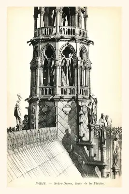 Journal d'époque Toit de la cathédrale Notre-Dame - Vintage Journal Roof of Notre Dame Cathedral