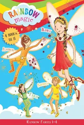 Les fées de l'arc-en-ciel : Livres 1-4 : Ruby la fée rouge, Amber la fée orange, Sunny la fée jaune, Fern la fée verte - Rainbow Fairies: Books 1-4: Ruby the Red Fairy, Amber the Orange Fairy, Sunny the Yellow Fairy, Fern the Green Fairy